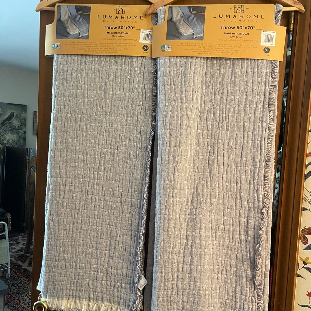 New Lightweight Reversible Throw Blanket